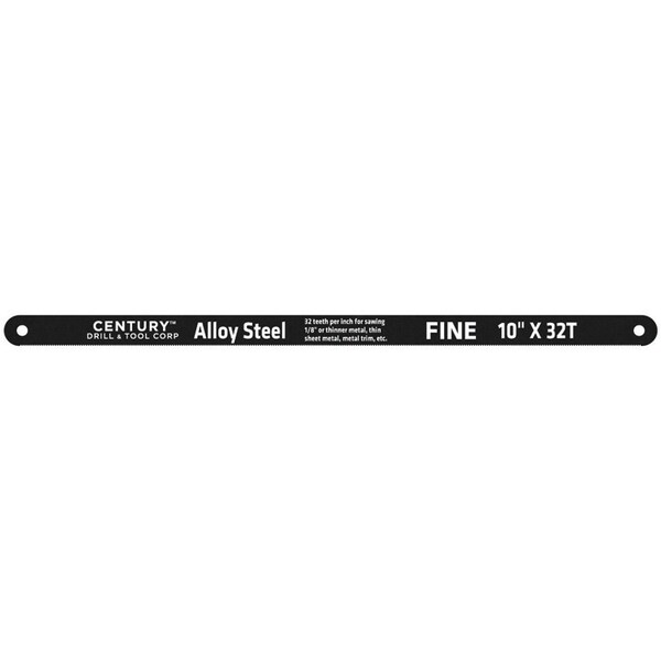 Century Drill And Tool Hacksaw Blade 10" X 32T Teeth Per Inch-Carbon Alloy Steel 2Pak 4330